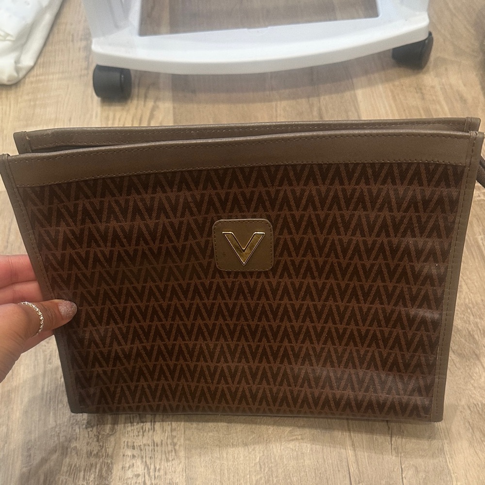 Mario Valentino Brown Patterned  Bag